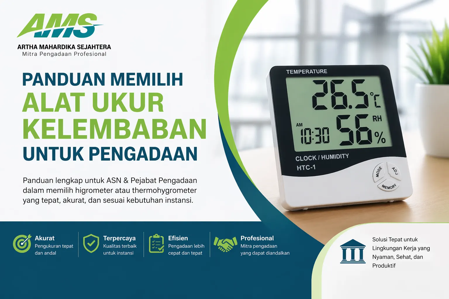 Alat ukur kelembaban digital thermohygrometer untuk kebutuhan pengadaan instansi pemerintah
