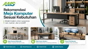 Rekomendasi model meja komputer modern untuk ruang kerja rapi, nyaman, dan produktif