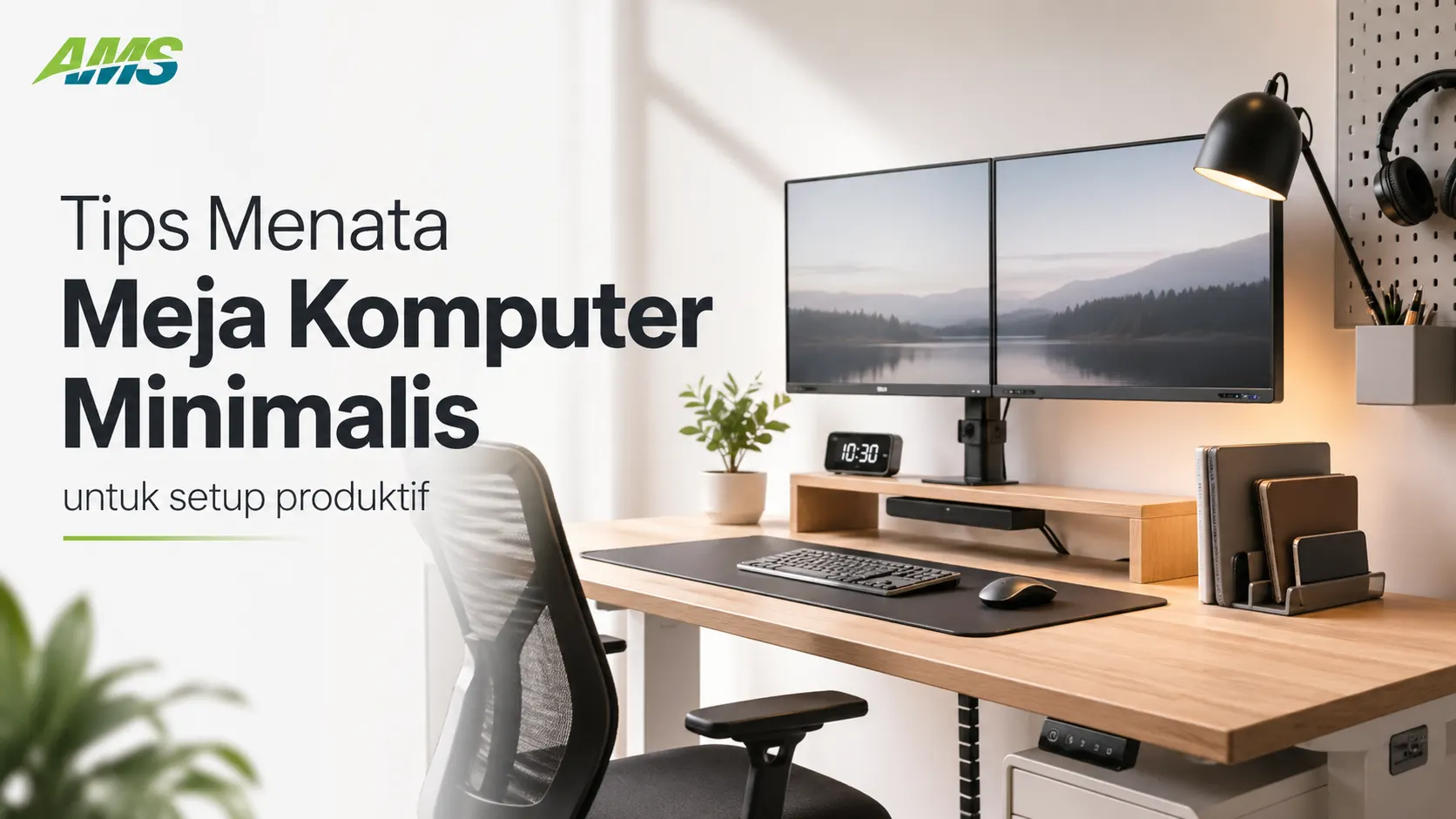 Tips menata meja komputer minimalis untuk setup kerja yang rapi dan produktif