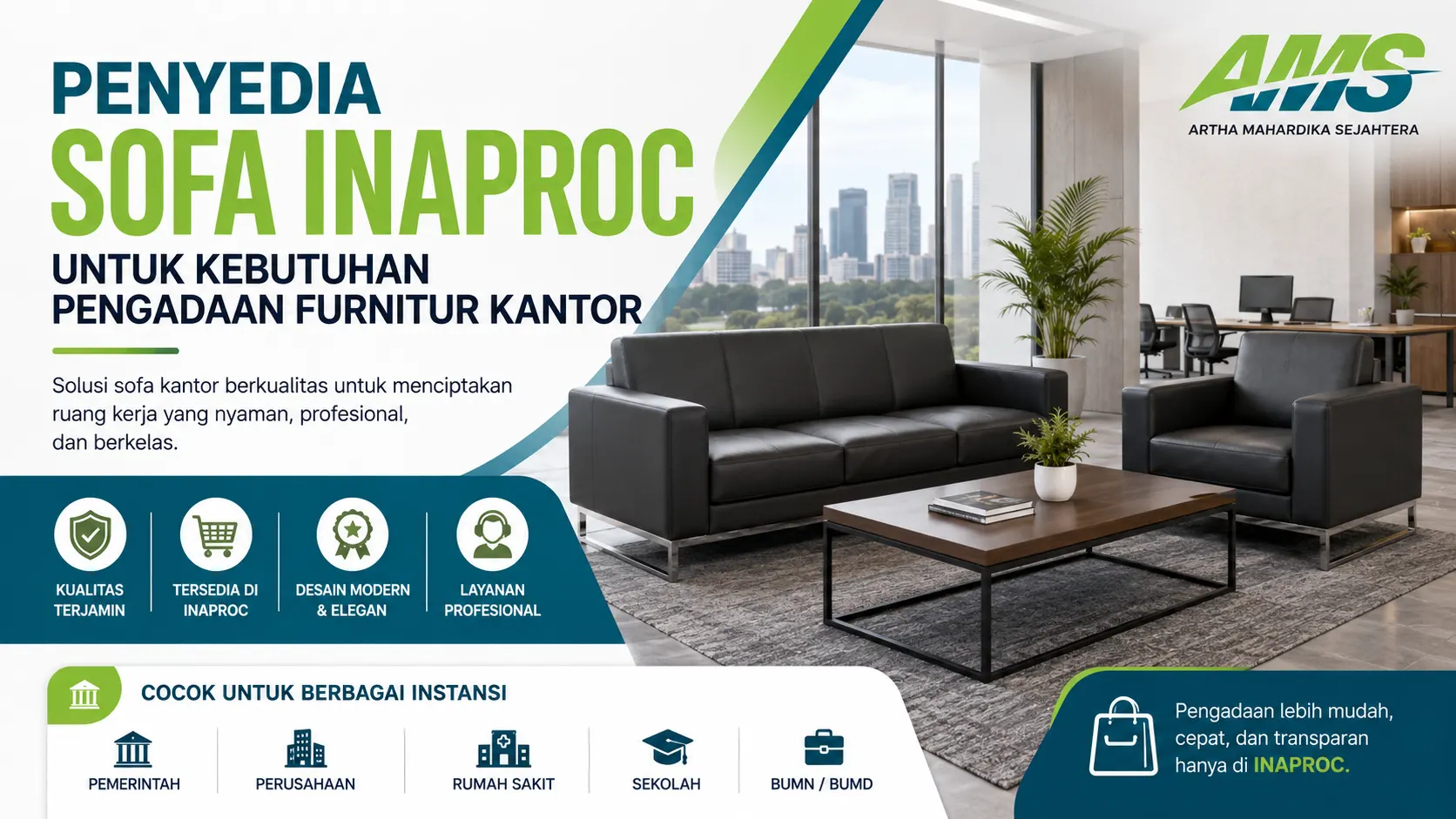 Gambar ilustrasi sofa kantor oleh Artha Mahardika Sejahtera sebagai Penyedia Sofa Inaproc