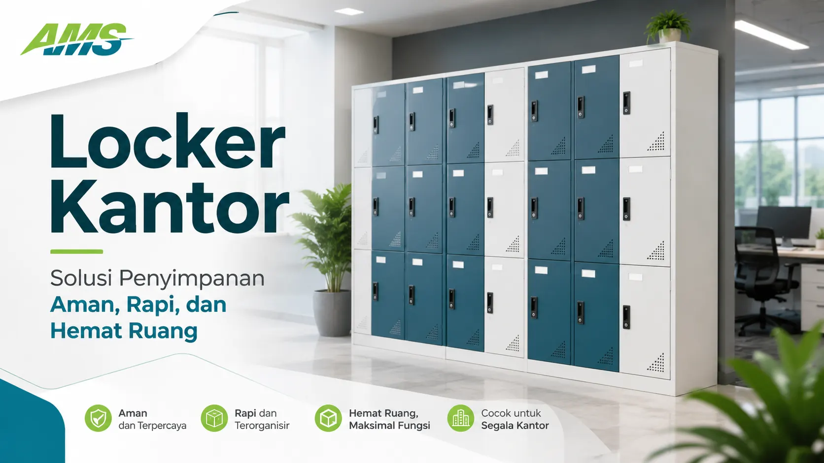 Locker kantor untuk penyimpanan aman, rapi, dan hemat ruang
