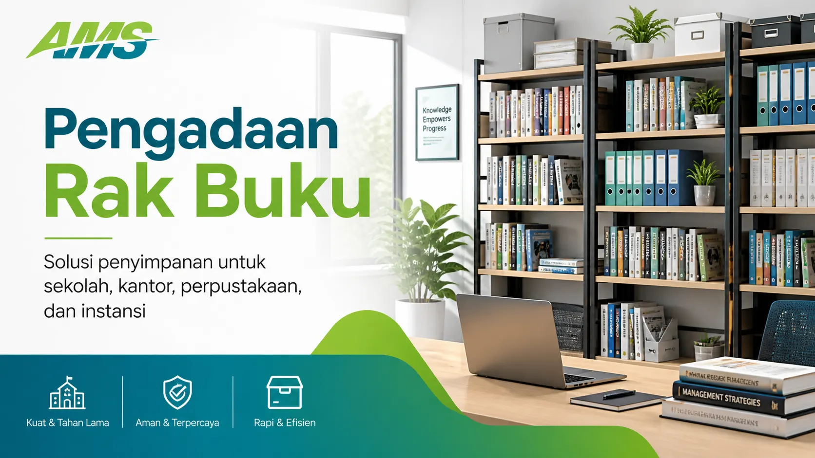 Pengadaan rak buku untuk sekolah, kantor, perpustakaan, dan instansi pemerintah