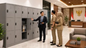Ilustrasi penyedia locker untuk instansi di lingkungan kantor pemerintah