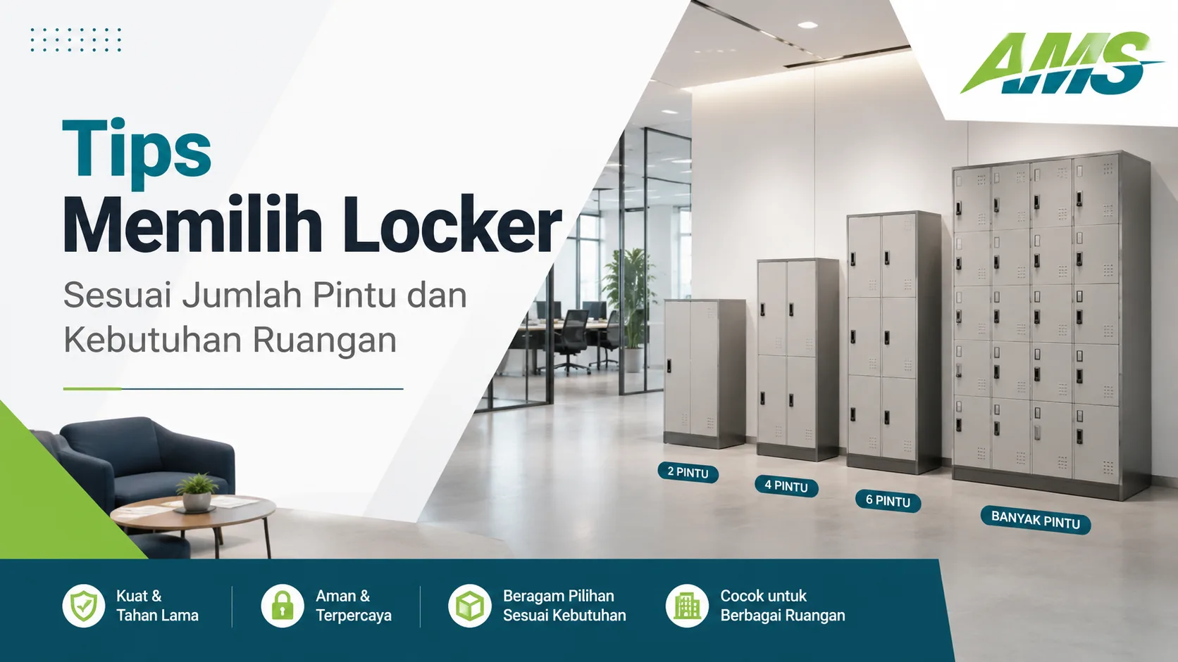 Tips memilih locker sesuai jumlah pintu dan kebutuhan ruangan untuk penyimpanan yang aman dan rapi